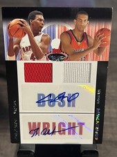 CHRIS BOSH/ BRANDAN WRIGHT 2007-08 TOPPS STADIUM CLUB DUAL PATCH AUTOGRAPH AUTO!