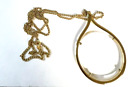 Collier pendentif vintage chaîne doré loupe (plastique)