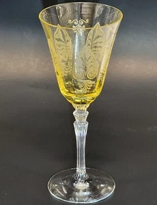 Topacio troyano amarillo Fostoria 6" - 4 oz tallo(s) de vino claret varios disponibles - Imagen 1 de 4