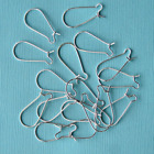 100 Silver Plated Earring Wires Kidney Style Hooks Good for 50 Pairs - Z052