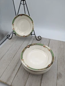 Vintage Homer Laughlin Set of 7 Dessert Bowls Fruit Neville Pattern - Picture 1 of 8
