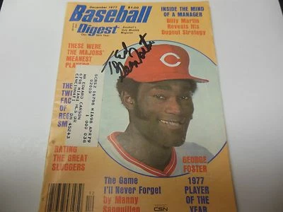 1977 MLB BÉISBOL DIGEST REVISTA MENSUAL GEORGE FOSTER (AUTOGRAFIADA) COPIA RARA Foto 1 de 3