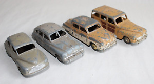4 DINKY TOYS pour pièces Ford Vedette, Plymouth, Studebaker, Morris ( Réf B483 )