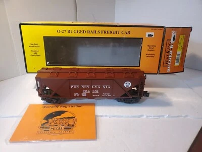 Tolva cubierta de 3 bahías MTH Rail King 33-7510 rieles resistentes Pennsylvania - NUEVA OB Foto 1 de 4