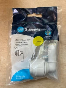JG Speedfit Stem Elbow 15mm x 15mm - Picture 1 of 1