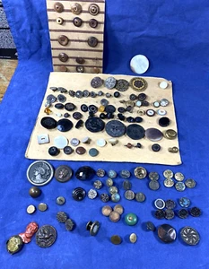 131 Antique & Vintage Button Collection ~ Many Different Pieces, Use, Collect! - Picture 1 of 24