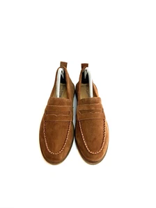 NEW Kelsie Dagger Hickory Brown Suede Penny Loafers Women Size 9 - Picture 1 of 12