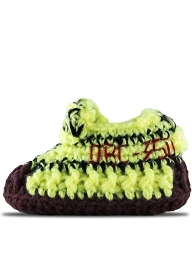 Zapatos de bebé de ganchillo hechos a mano de lana de ganchillo botines de bebé Yeezy zapatillas EE. UU. Foto 1 de 4