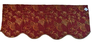 Ziegelrot Chenille Blumen Zopf Borte Boden Stab Tasche Volant 53 x 20 - Bild 1 von 4