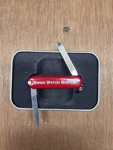 Victorinox Swiss Army Knife Small Inscribed "SWISS WATCH BOSTON" Advertising - Picture 1 of 4