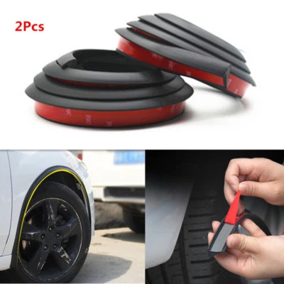 2x 57'' Rubber Scratch Proof Fender Wheel Eyebrow Trim Protector Lip Antirub Pad - Image 1 of 4