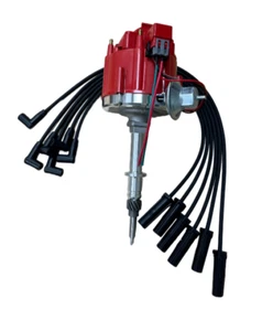 Distributor HEI w/ Wire Set For Chevrolet Inline 292 250 230 GMC Trucks L6 78-85 - Picture 1 of 17