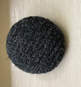 4.1 Cm Approx Knitted Jersey Dk Grey covered Plastic Shanked Button- COAT - Picture 1 of 4