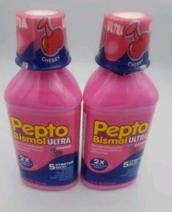 2pkPepto Bismol Ultra Liquid for Upset Stomach.5 Symptom Relief, 12 oz. EXP 9/25 - Picture 1 of 4