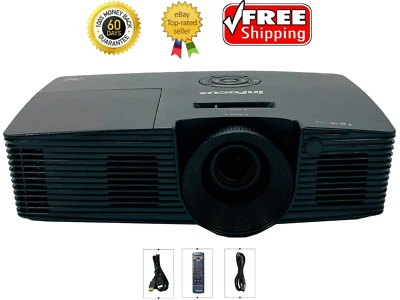 InFocus IN116xa DLP Projektor 3800 ANSI Widescreen Full HD 3D 1080p HDMI Bundle - Bild 1 von 4