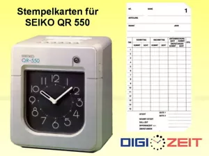 Tarjetas de sello 86 x 185 mm para reloj de sello SEIKO QR 550 por paquete 100 piezas - Imagen 1 de 3