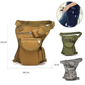 Utility Tactical Military Fanny Pack Drop Leg Bag Thigh Men Waist Belt Pouch Bag - Picture 1 of 15