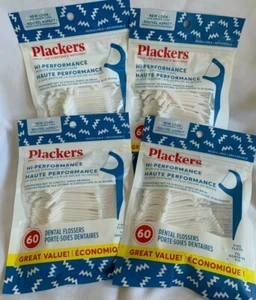 4 x 60 pezzi (240 totali) PLACKER - FILO INTERDENTALE * Bastoncini Pick filo interdentale * NUOVO - Foto 1 di 3