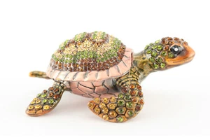 Kupfer Meeresschildkröte Fisch Schmuck Schmuckschatulle Dekoration Sammlerstück Geschenk 02053 - Bild 1 von 4