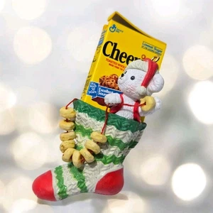 Vintage Enesco 1991 Christmas Cheers Cheerios General Mills Christmas Ornament - Picture 1 of 4