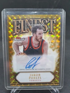 2024-25 Topps Finest Jakob Poeltl /50 Gold Geometric Refractor NBA Auto - Bild 1 von 3