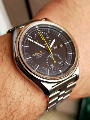 Jumbo Seiko Automatic Chronograph Ref 6138 3002 42mm Watch Uhren Oversize - Immagine 1 di 4