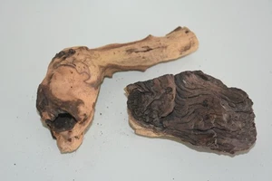 Aquarium Real Natural Mopani Bog Wood 2 Small Pieces SMW1F For Aquarium Use - Picture 1 of 3