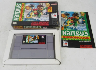 CIB HARLEY'S HUMONGOUS ADVENTURE NINTENDO SNES VIDEO GAME COMPLETE W/ PROTECTOR - Image 1 of 4