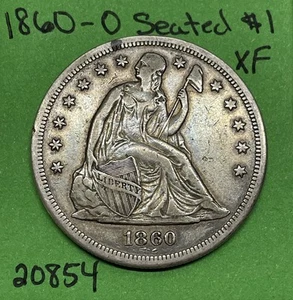 1860 O Seated Liberty Silver Dollar $1 Xf Extra Fine - Picture 1 of 5