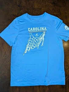New Without Tags Boys UNC/Tar Heels T Shirt Sz Large Basketball Dri Fit Jordan - Picture 1 of 7