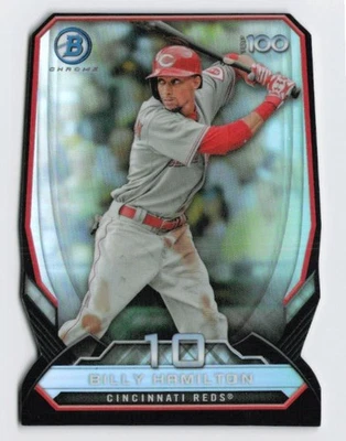 Billy Hamilton Bowman 2014 cromo Top 100 Prospect refractor troquelado/99 #BTP-10 Foto 1 de 3