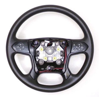 GMC OEM 14-19 15-19 Sierra Chevrolet Silverado Black Vinyl Steering Wheel - Image 1 of 4