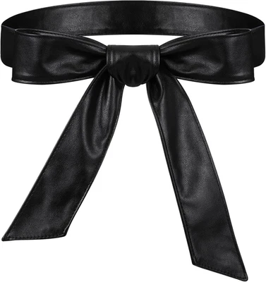 Women Leather Wrap Belt Obi Waist Fashion Tie Belt PU Sash for Dress Coat 1.85 W - Image 1 of 4