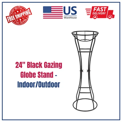 24 in. Soporte de exhibición de globo de observación de metal negro para uso en interiores/exteriores Foto 1 de 4