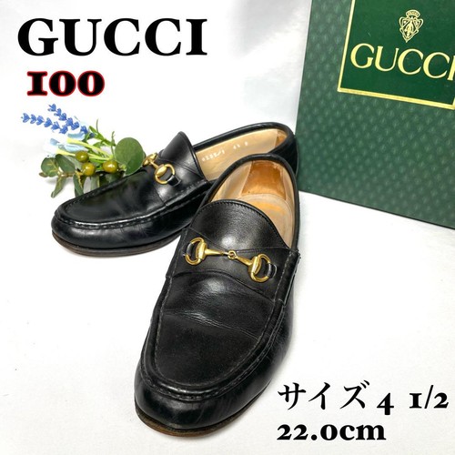 Gucci mocassini donna Horsebit in pelle scarpe eleganti UK 4 5B nero 0104213K Authen