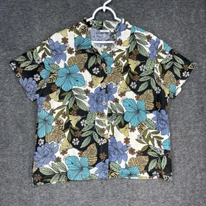 Hot Cotton Shirt Women S Floral Linen Button Down Short Sleeve Boho Tropical USA - Picture 1 of 13