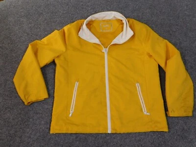 michael kors jacket men large windbreaker yellow zip lined polyester - Image 1 of 4