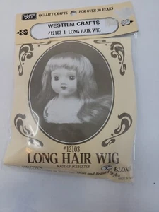 Capelli naturali per bambola parrucca e Westrim parrucca bambola poliestere vintage capelli lunghi - Foto 1 di 3
