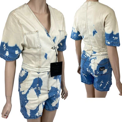 Phillip Plein Damen Jumpsuit Overall Einteiler  kurz Gr. M Summer Ice NEU - Bild 1 von 4