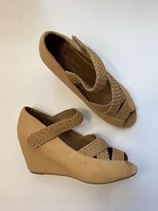 Jeffrey Campbell Woven Wedge Peeptoe sz 7.5 - Picture 1 of 8