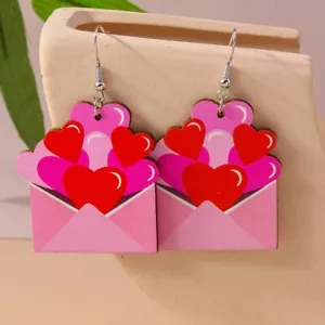 Valentine Ohrringe - 2,4"" x 1,57"" ""Love Note"" Ohrringe ER2033 - Bild 1 von 1