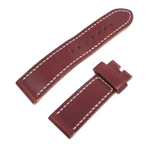 OFFICINE PANERAI Genuine Band Watch Parts Brown Leather 24mm 7.5cm 12.4cm - Picture 1 of 2