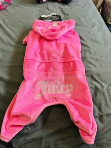 Juicy Couture Velour Dog Tracksuit Super Hot Pink M/L - Picture 1 of 9