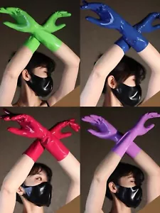 Colorful Latex Gummi Sexual Love Gloves BDSM Fetish Rubber Clubwear Cosplay BDSM - Picture 1 of 22