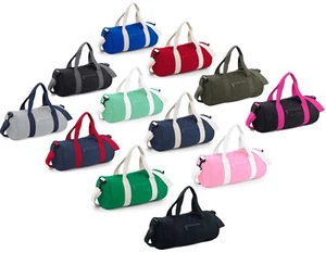 Plain BLUE ARMY GREEN RED PINK GREY Varsity Barrel Duffle Kit Bag (20 Litres) - Picture 1 of 16