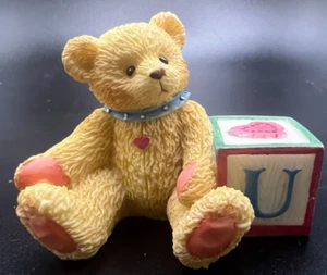 1995 Enesco ~ Cherished Teddies Alphabet Bear~ Priscilla Hillman ~ LETTER "U" - Picture 1 of 8