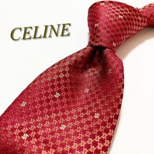 CELINE cravatta uomo seta originale usata cravatta abito classico lusso multicolore #18