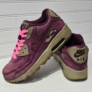 Nike Air Max 90 Winter PRM GS Bordeaux Athletic Shoes 943747-600 Size 3.5Y Kids - Picture 1 of 12