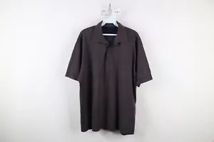 Ermenegildo Zegna Mens XL Faded Striped Short Sleeve Collared Golf Polo Shirt - Picture 1 of 11