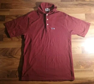 Vintage J.C. Penney The Fox Shirt Burgundy Short Sleeve Polo Size Large 42-44 - Picture 1 of 8